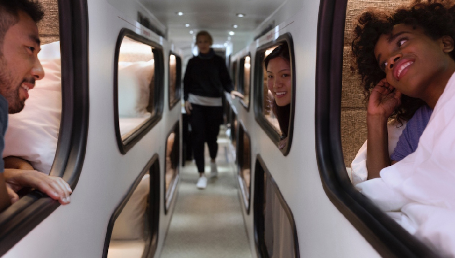 Cabin is a moving hotel. Cabin, a Daring Collective company